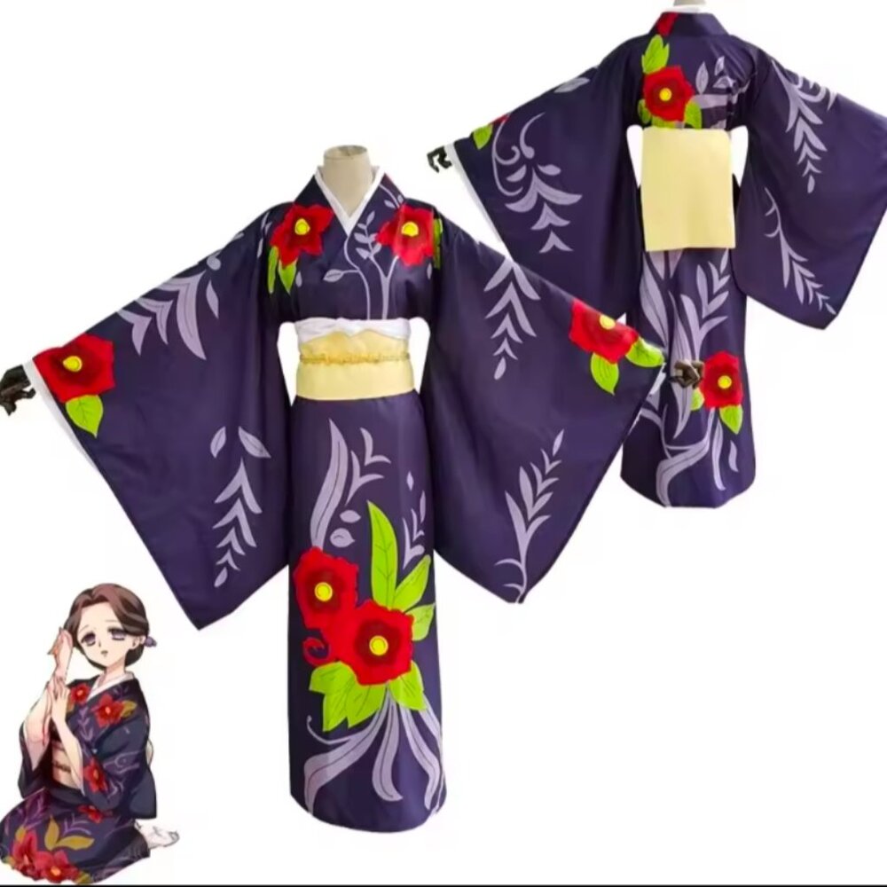 Lady tamayo cosplay kimono with wig